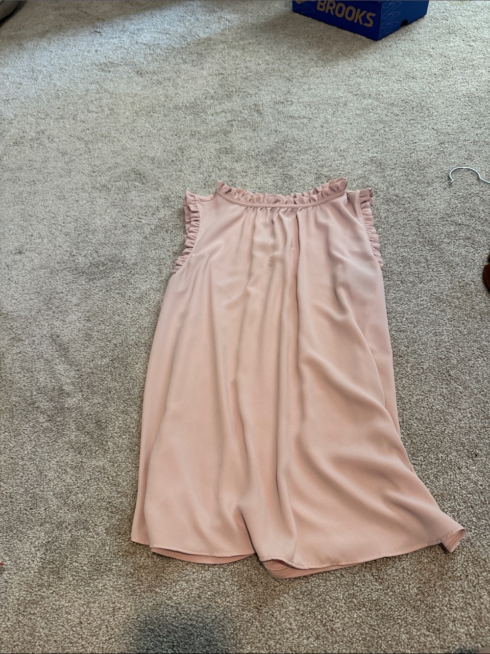 LOFT Blush Pink Ruffle-Trim A-Line Skirt